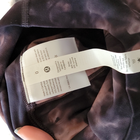 LULULEMON ALIGN™ HIGH-RISE CROP 23" -Diamond Dye Graphite Grey Pink Pastel - Picture 6 of 7